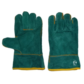 Перчатки "РосМарка" зеленые цельноспилковые с подкладкой, 26 см (2005)