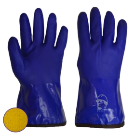 Перчатки "РосМарка" ПВХ, утепленные, съемный вкладыш, синие, 30см