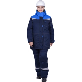 Костюм "КМ-10 Люкс" женский , куртка/брюки, синий/василек